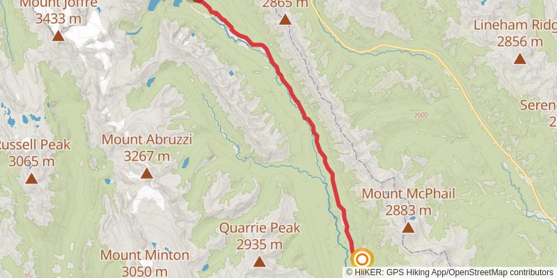 Great Divide Trail stage 20 Map