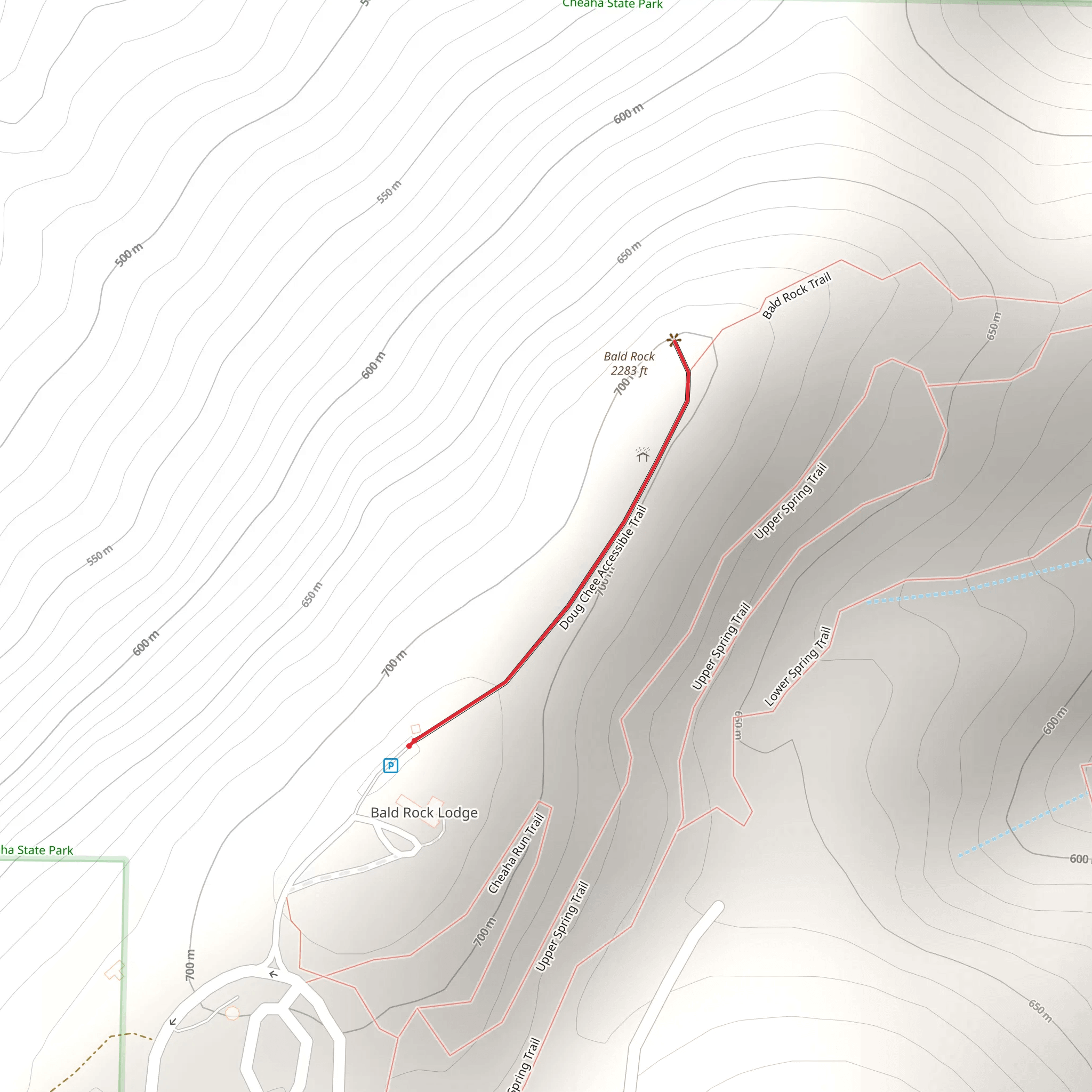 Bald Rock via Doug Chee Accessible Trail mobile static map