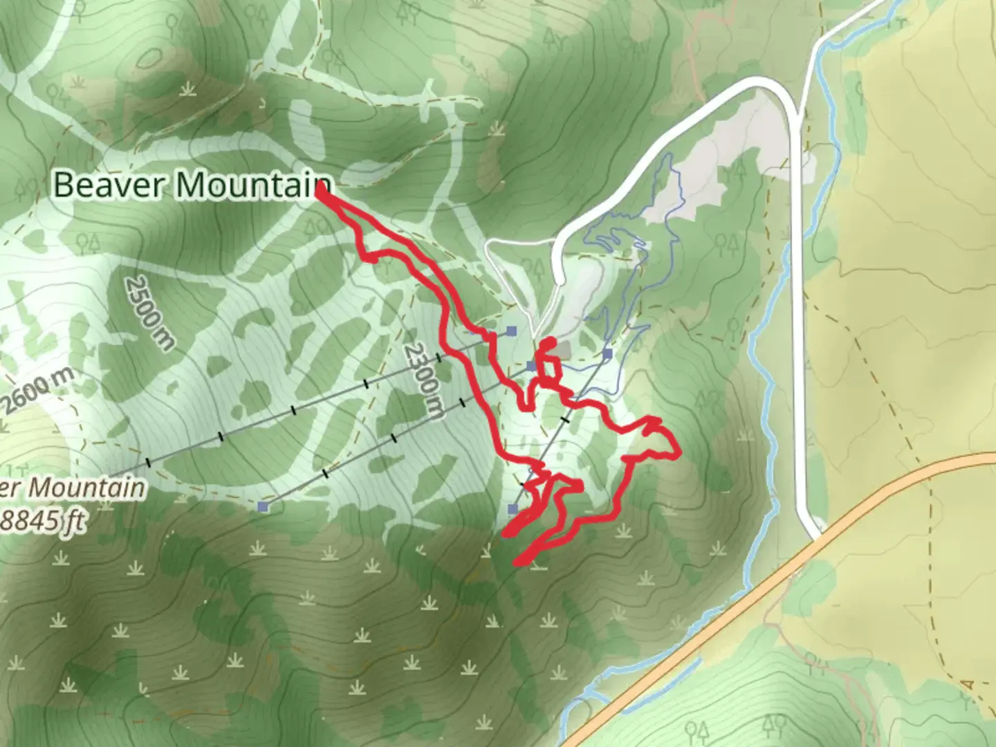 An image depicting the trail Bjorr Cottonwood Loop and its surrounding area.