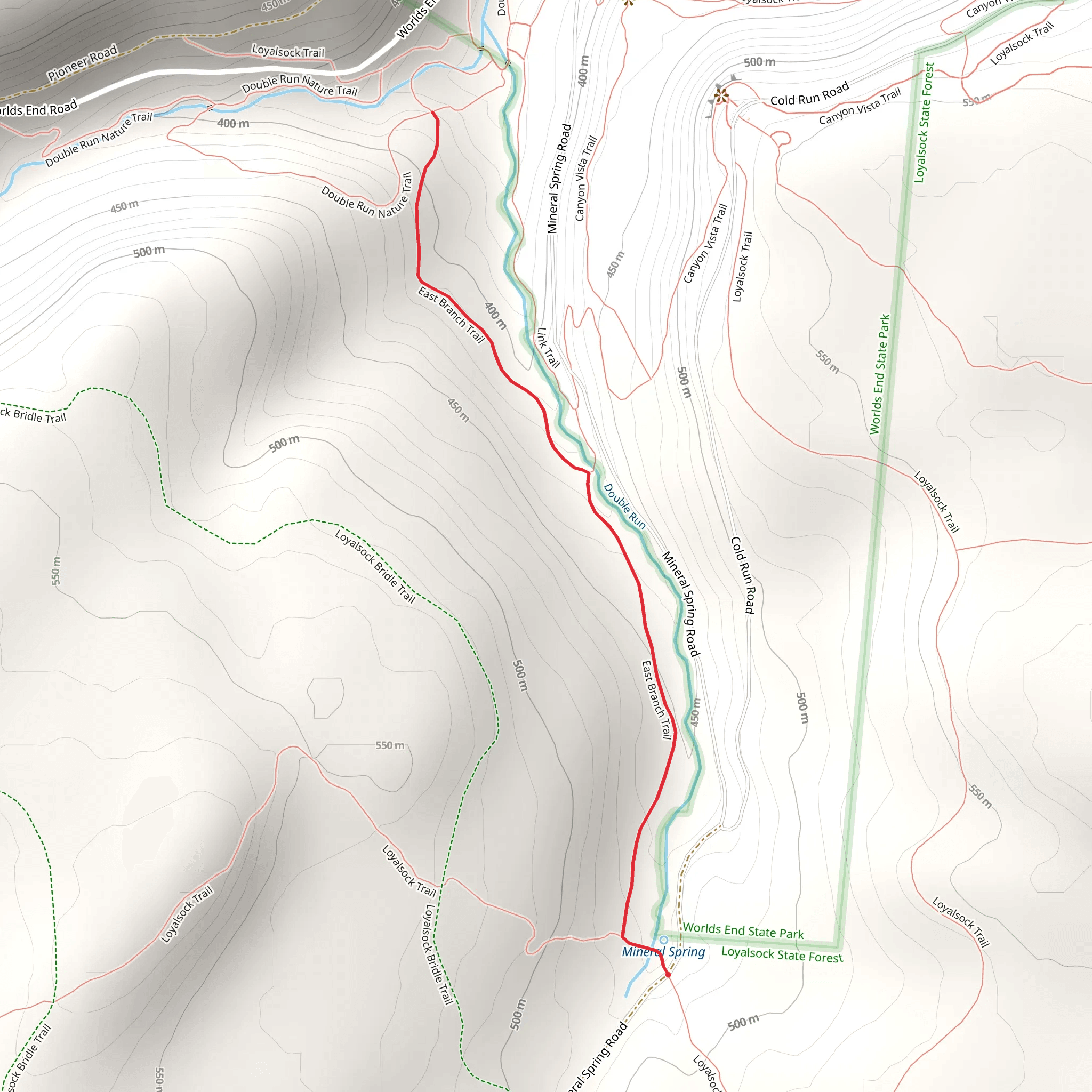 E Branch Trail mobile static map