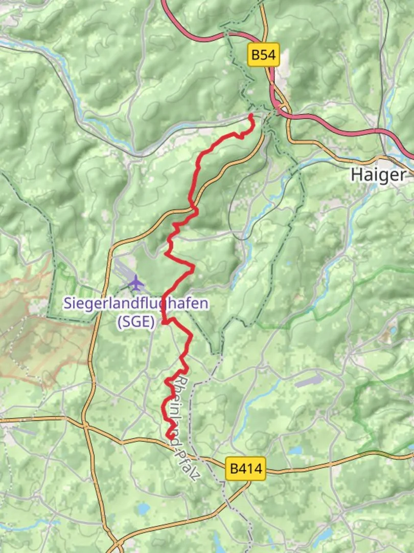 An image depicting the trail Fuchskaute to Wurgendorf Walk and its surrounding area.