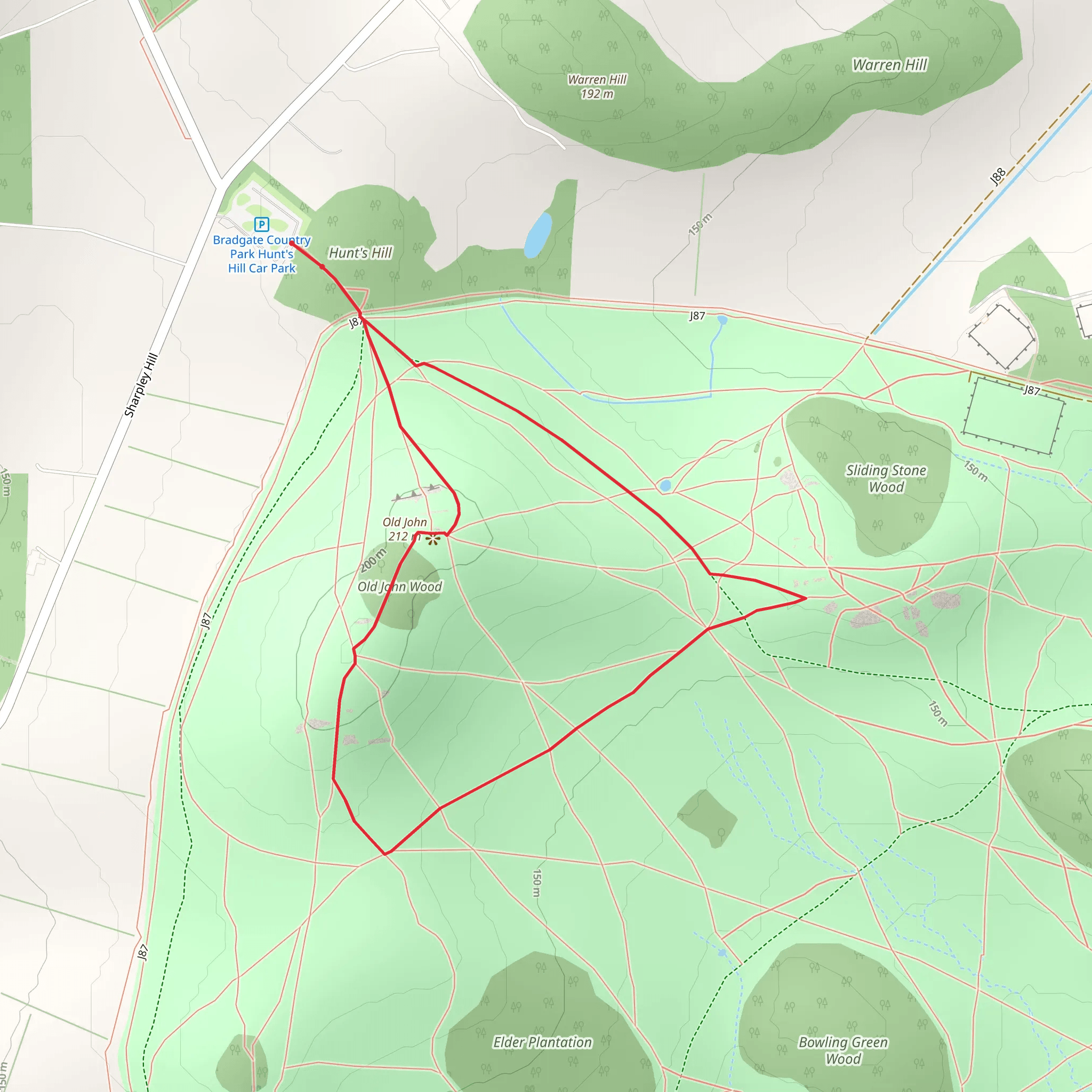 Old John Loop mobile static map