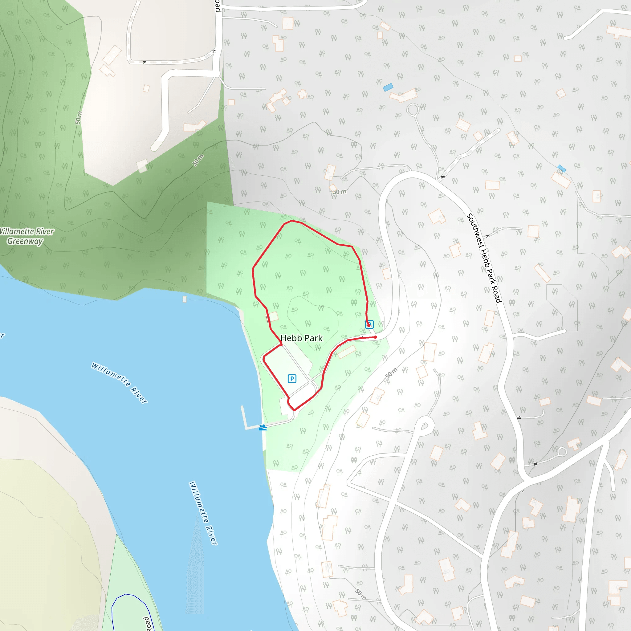 Hebb Park Loop mobile static map