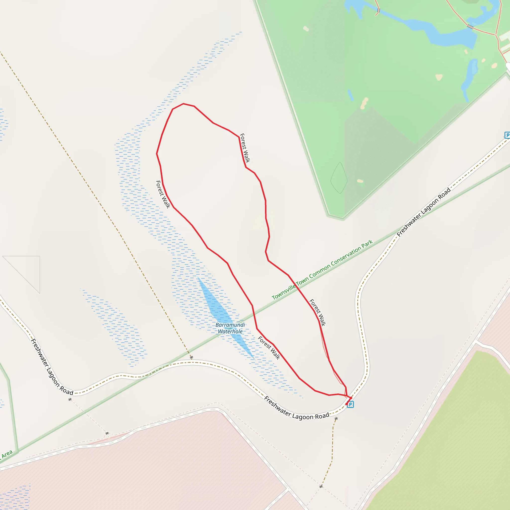 Forest Walk near Rowas Bay mobile static map