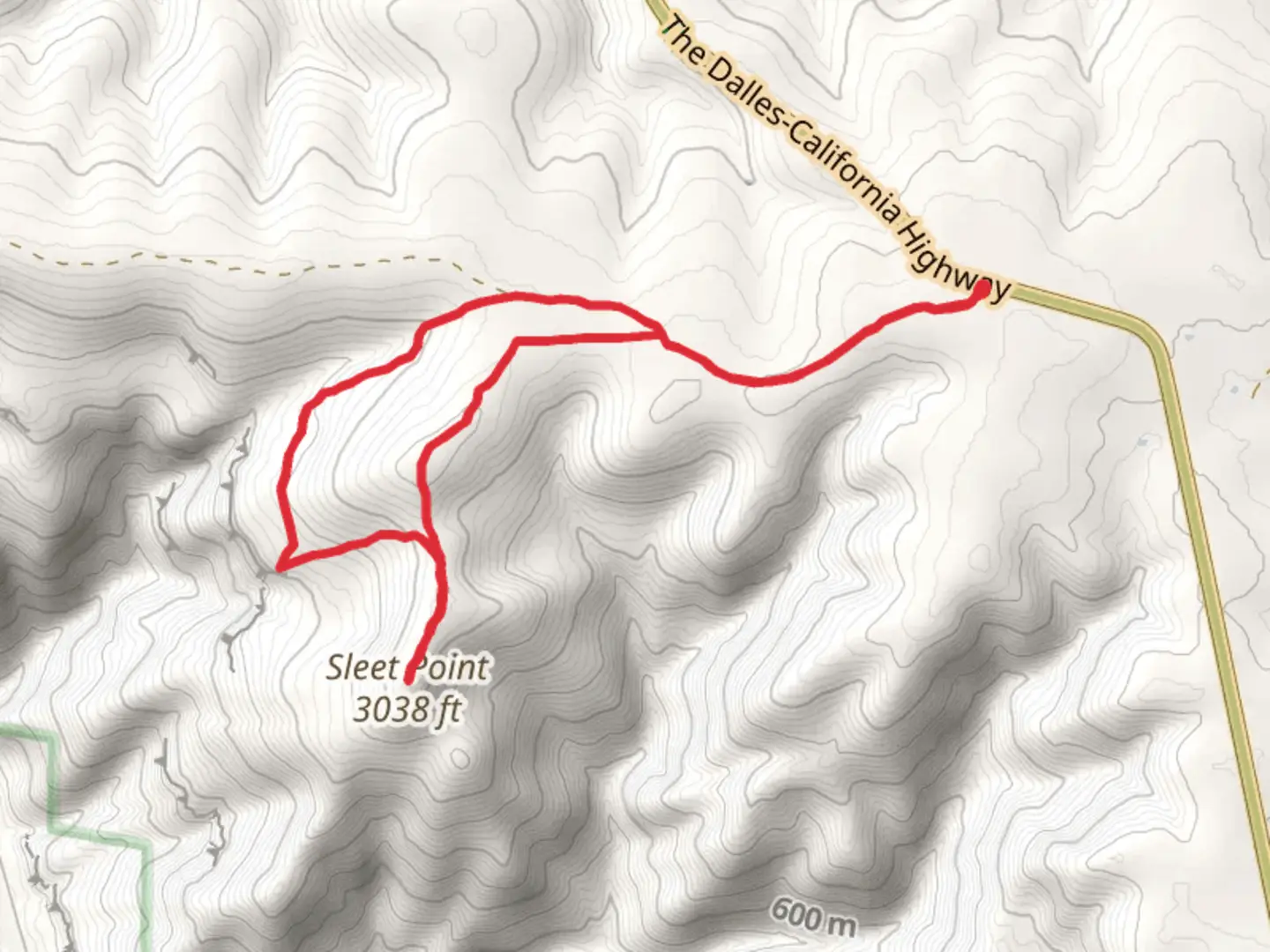 An image depicting the trail Sleet Point Loop and its surrounding area.