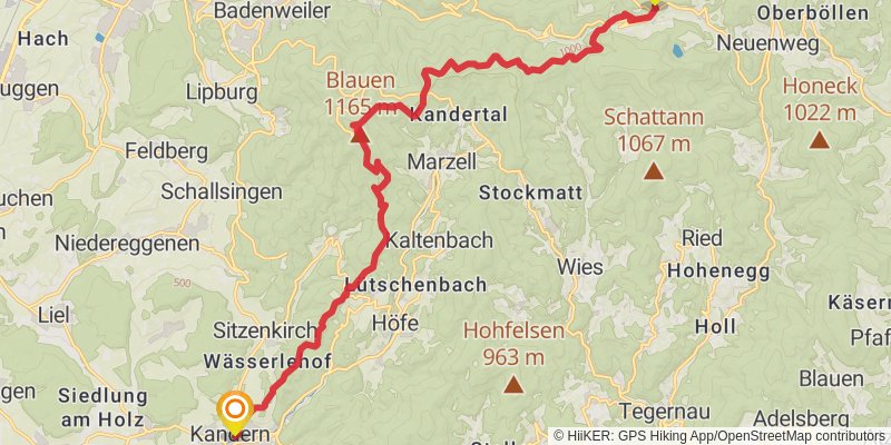Westweg stage 15 Map