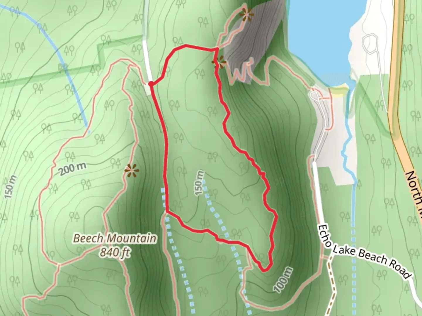An image depicting the trail Canada Cliffs via Valley Trail Loop and its surrounding area.