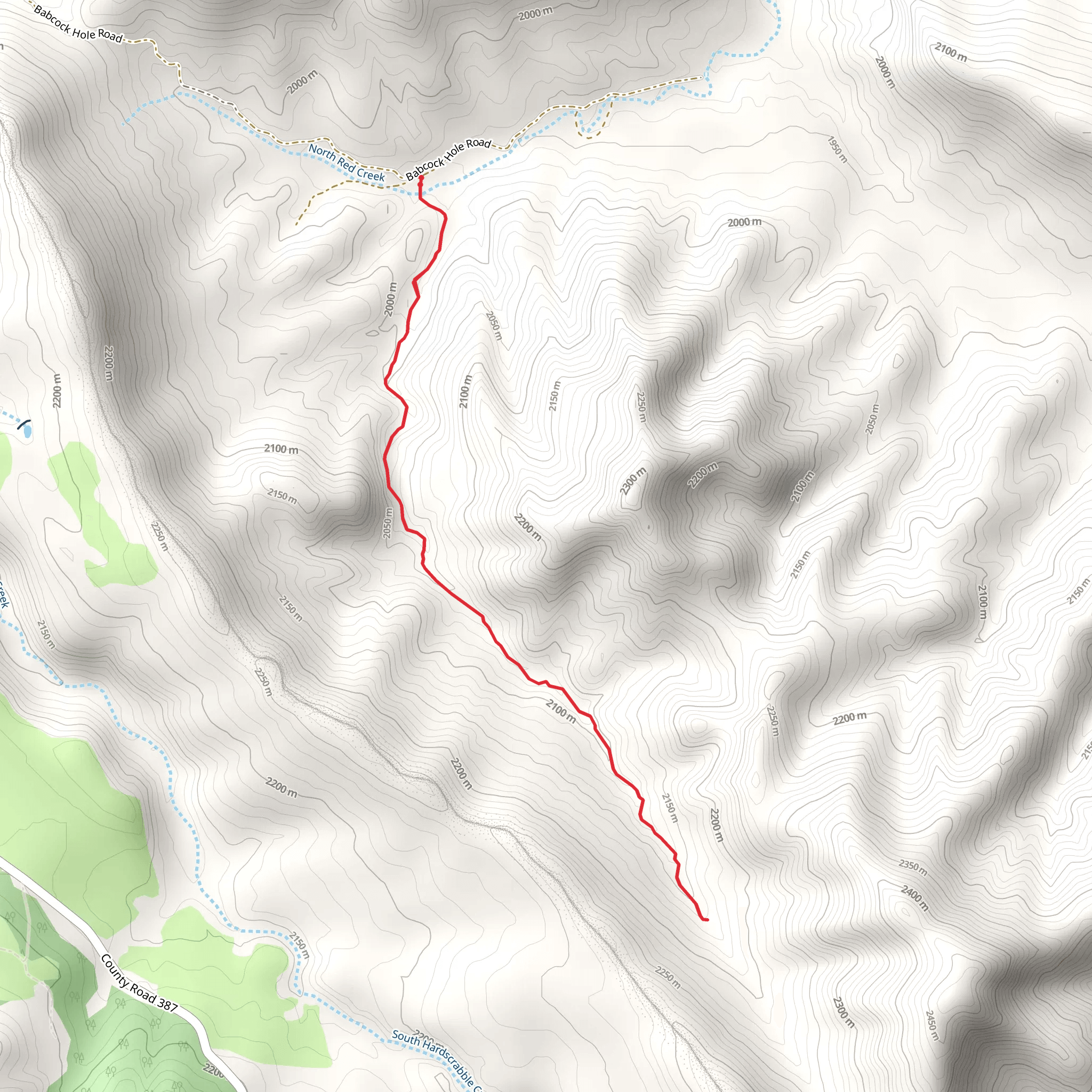 Mason Gulch Trail mobile static map