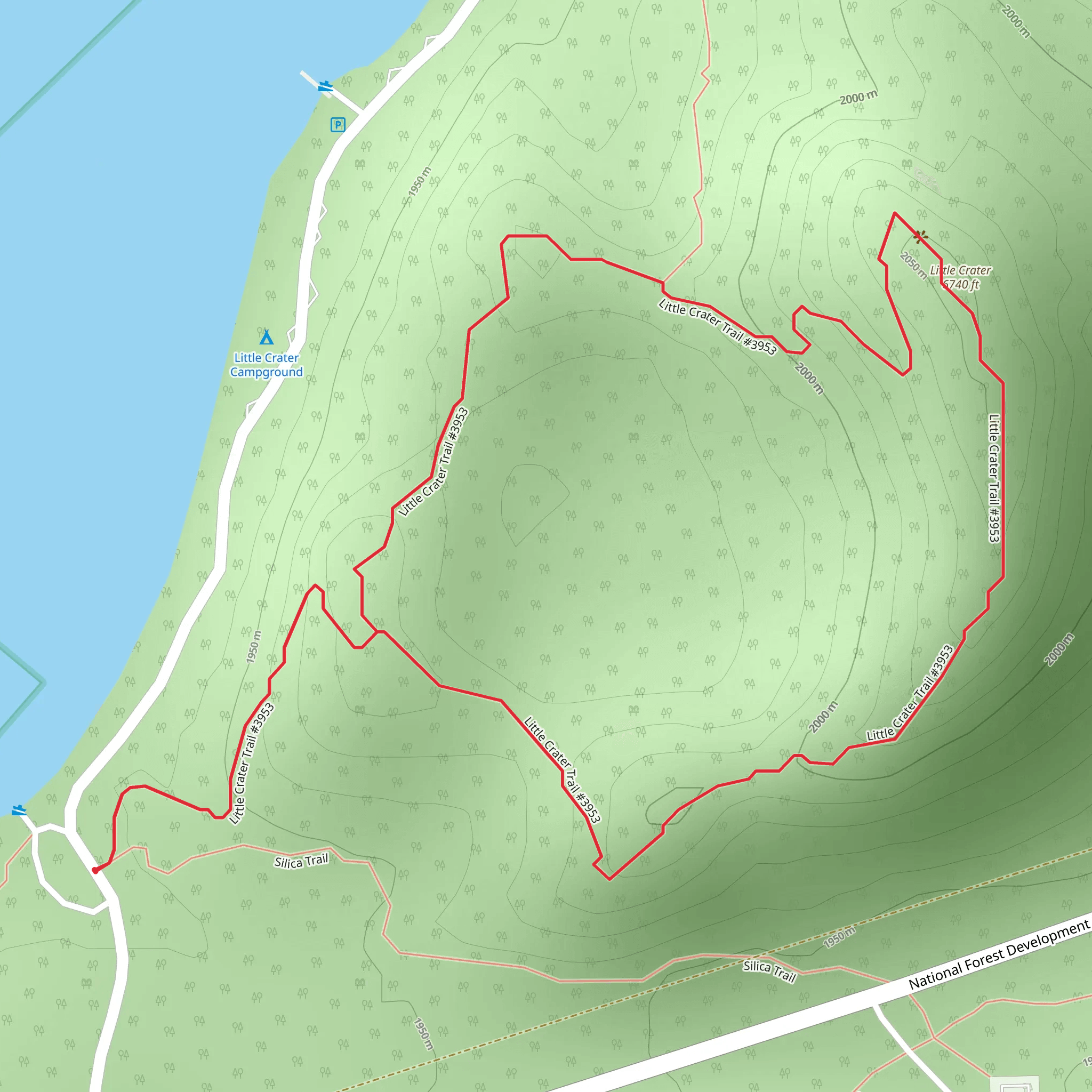 Little Crater Loop Trail mobile static map