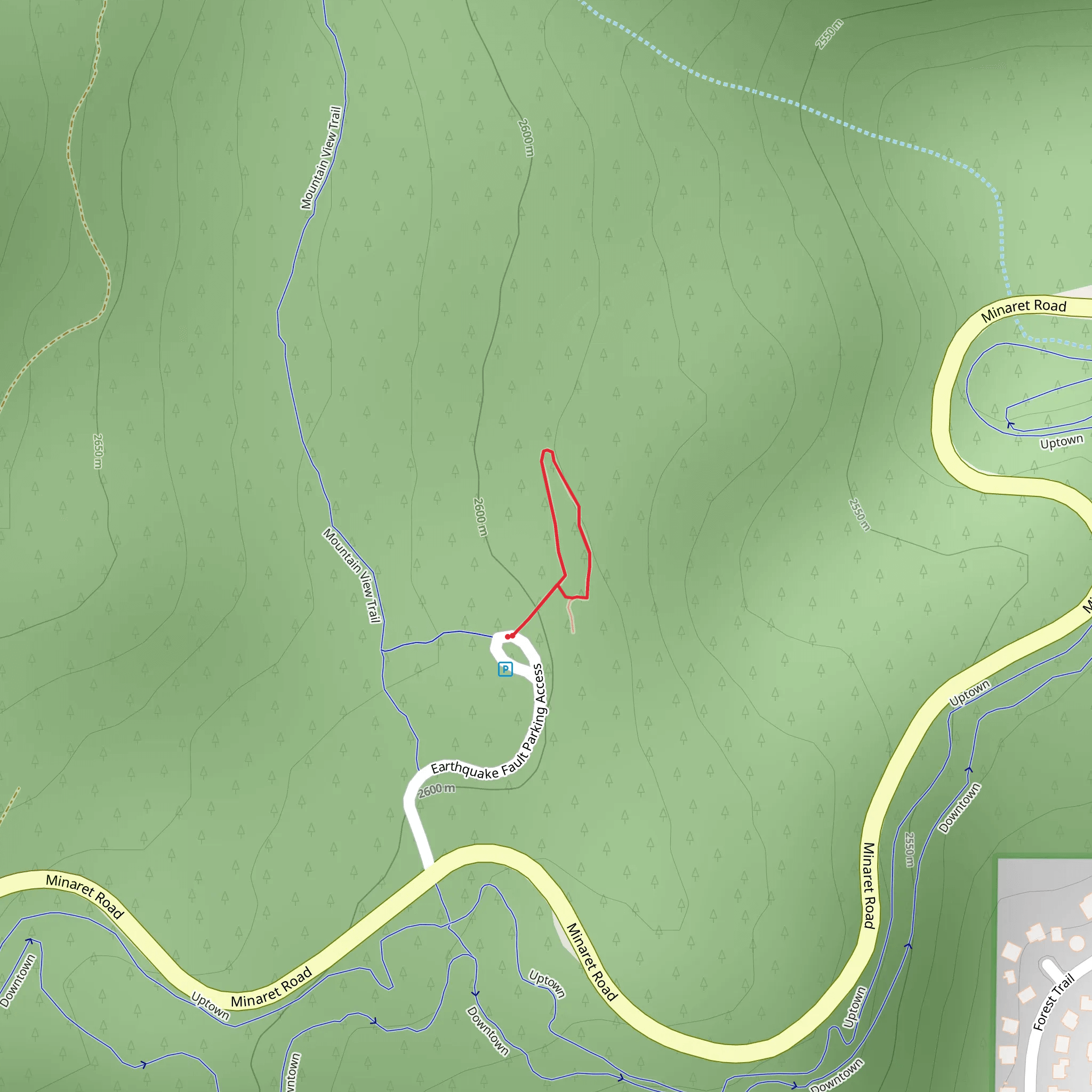 Earthquake Fault Trail mobile static map