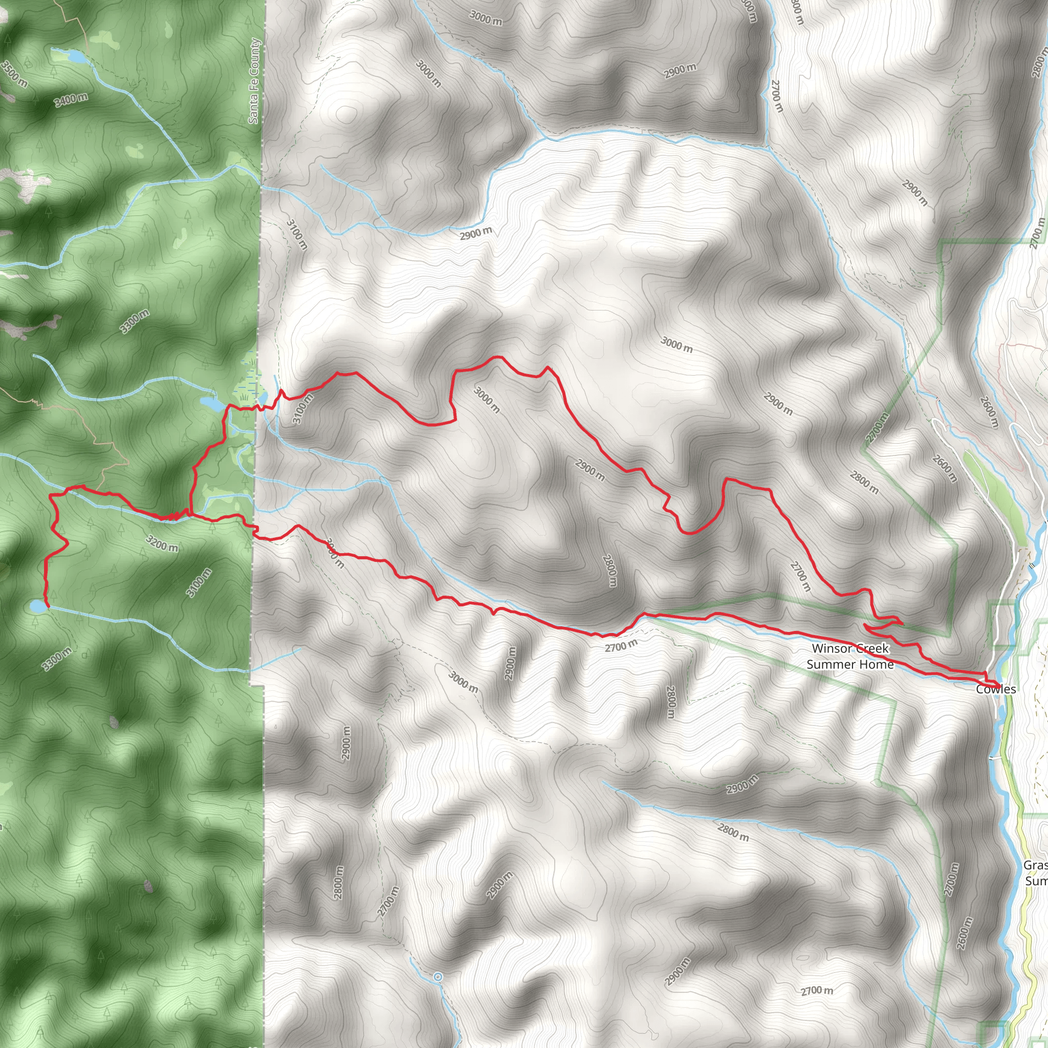 Winsor Ridge and Winsor Creek Loop Trail mobile static map