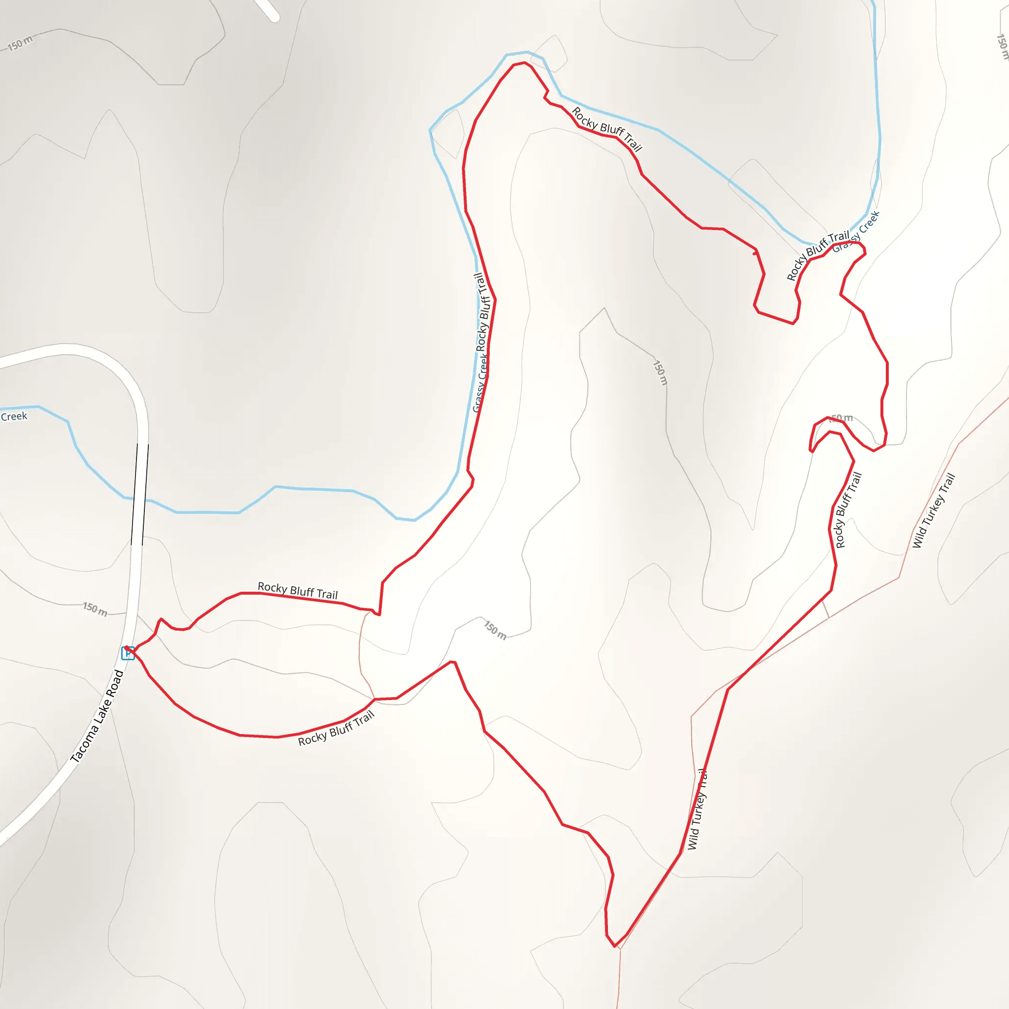 Rocky Bluff Loop Trail mobile static map