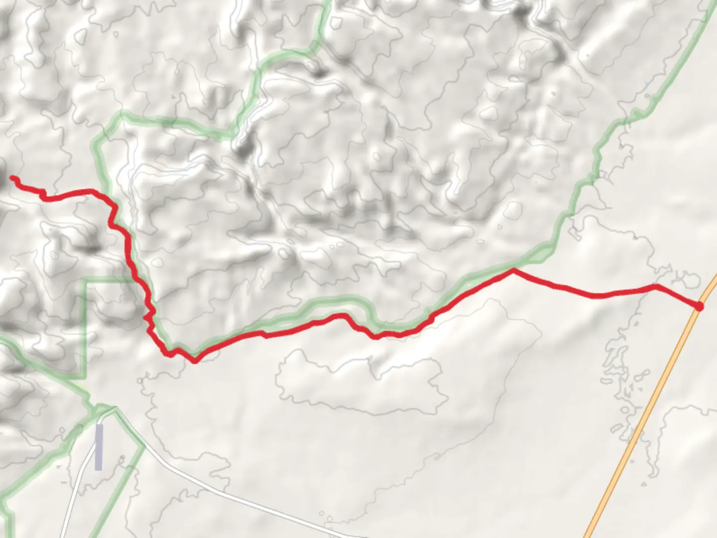 An image depicting the trail Temple Mountain and its surrounding area.