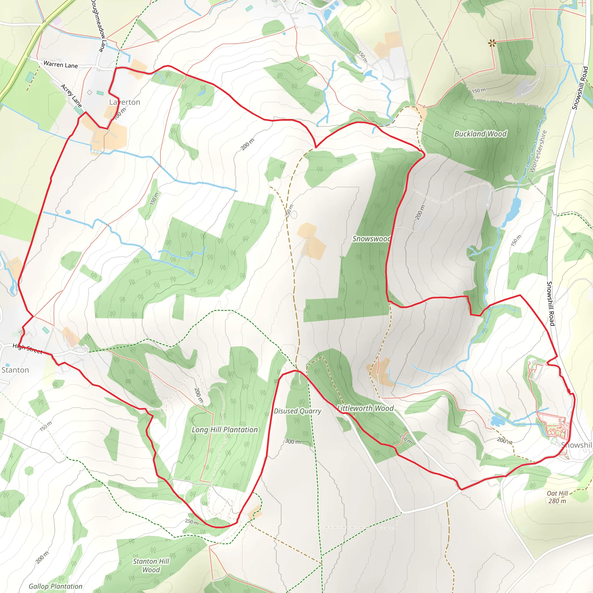 Snowshill - Stanton Loop mobile static map