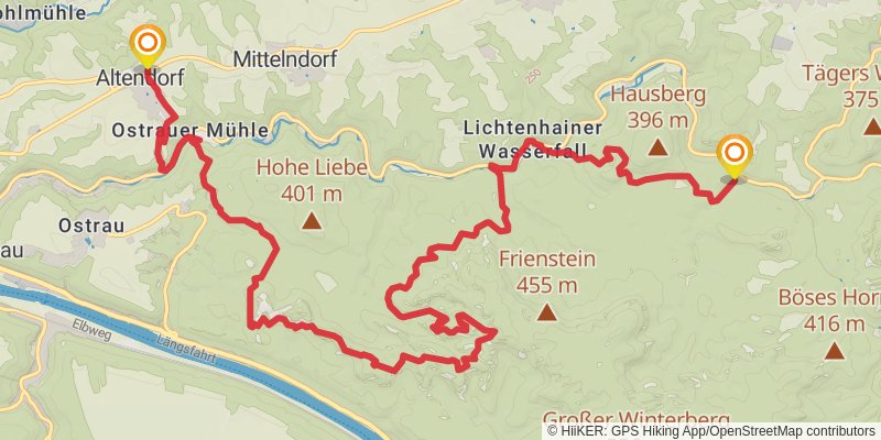 Malerweg stage 3 Map