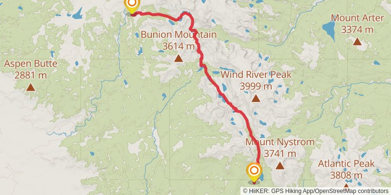 Continental Divide Trail alt 22 Map
