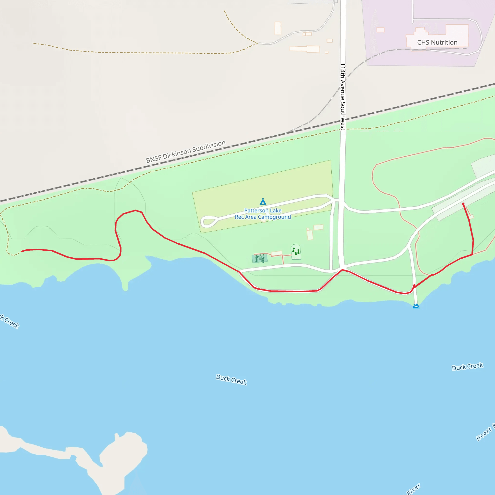 Patterson Lske Recrestion Area Campground Walk mobile static map