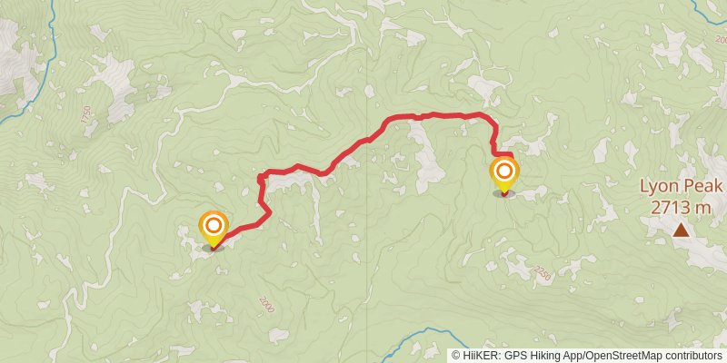 Tevis Cup Trail to French Meadow Reservoir stage 2 Map