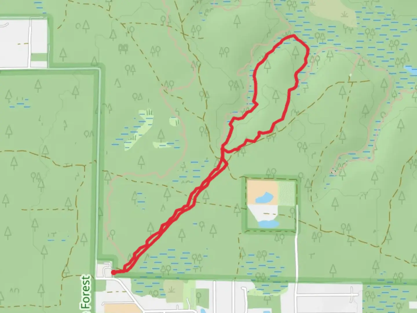 An image depicting the trail Dunns Farm Loop Trail and its surrounding area.