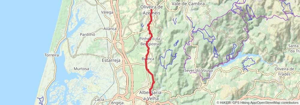 Camino Portugues da Costa stage 16 Map