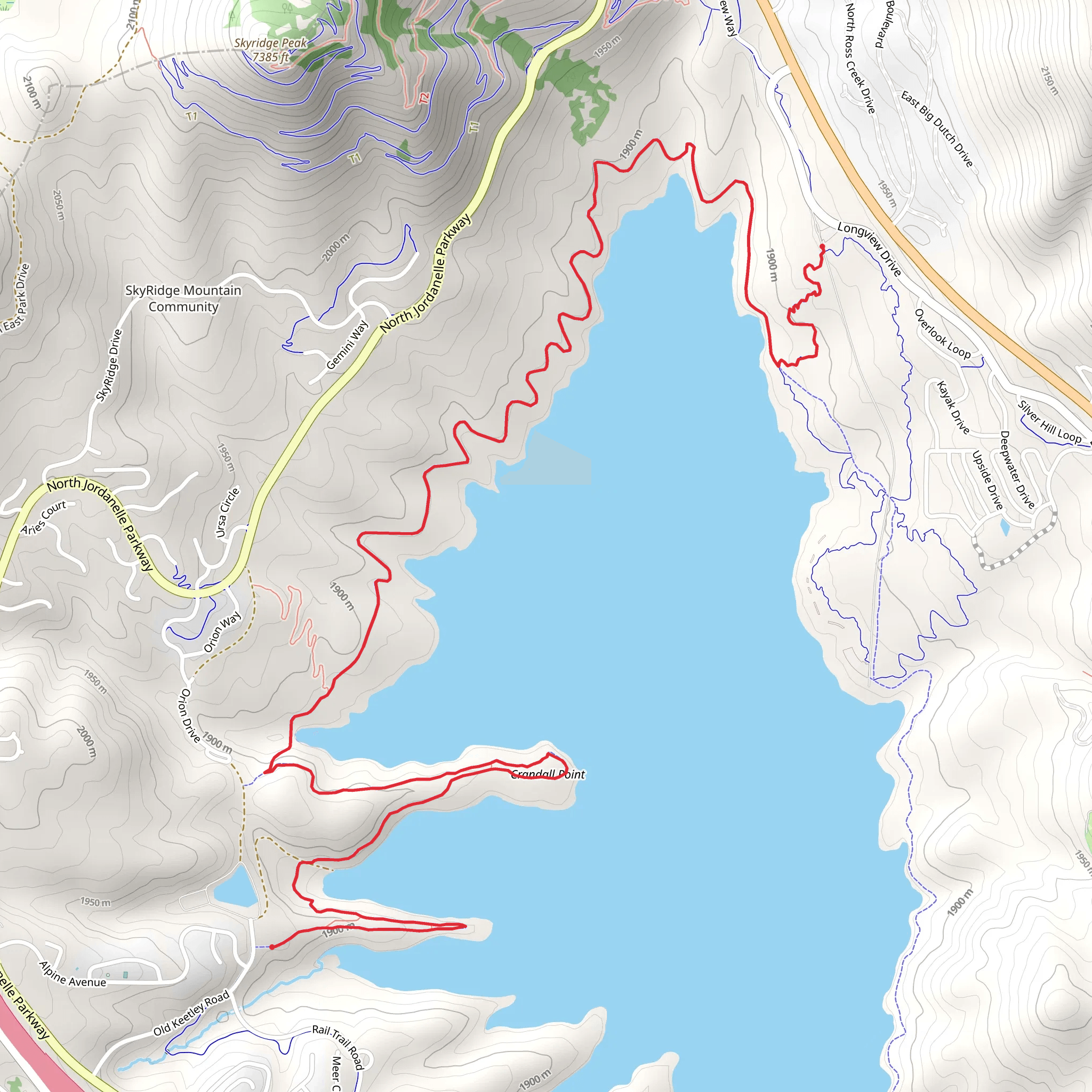Jordanelle Perimeter Trail mobile static map