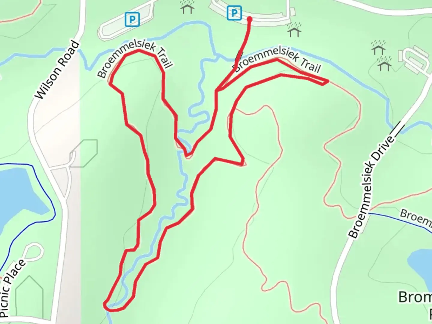 An image depicting the trail Brommelsieck Loop Trail and its surrounding area.