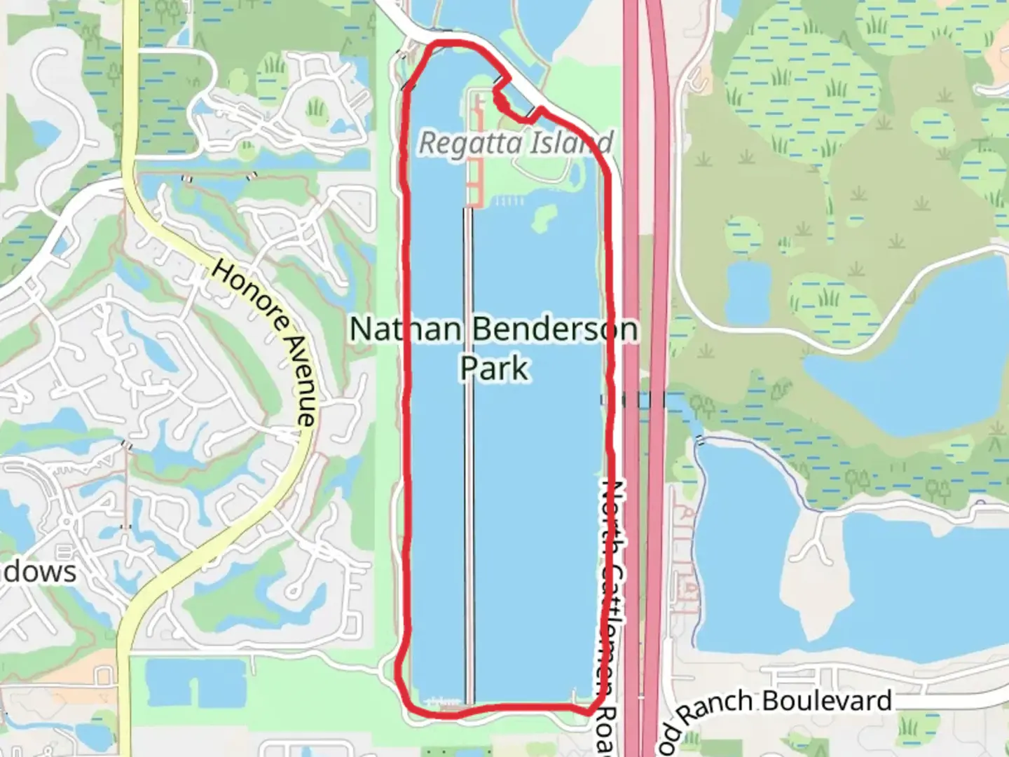 An image depicting the trail Lakeside Path Loop and its surrounding area.