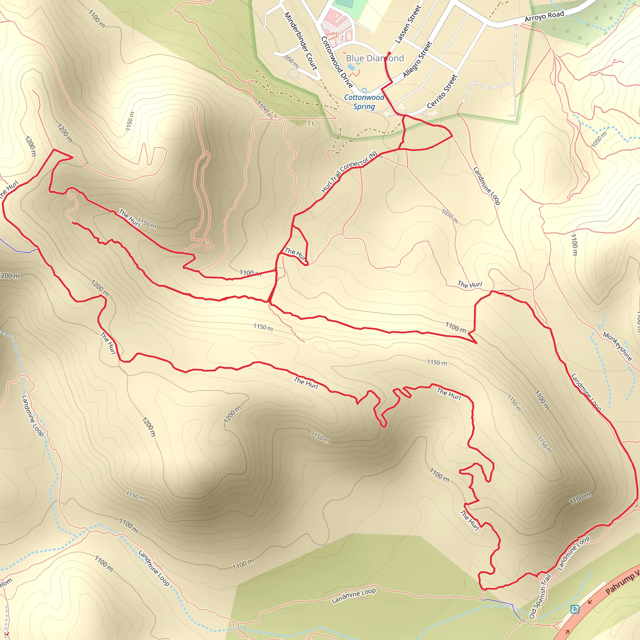The Hurl Loop Trail mobile static map
