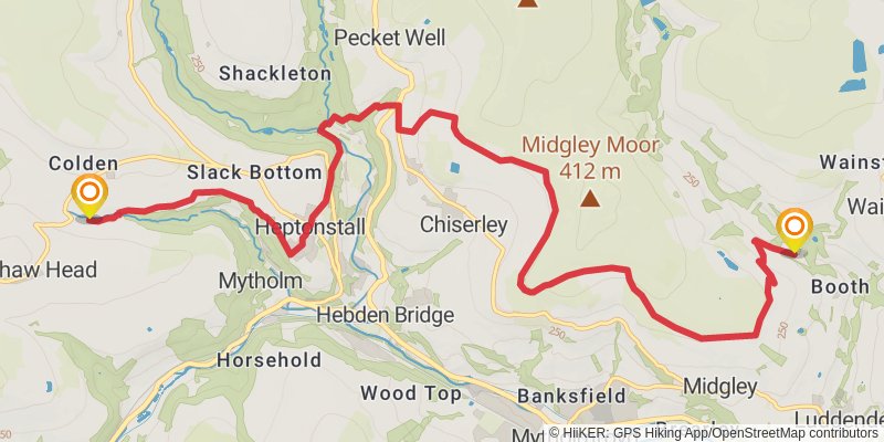 Calderdale Way stage 3 Map