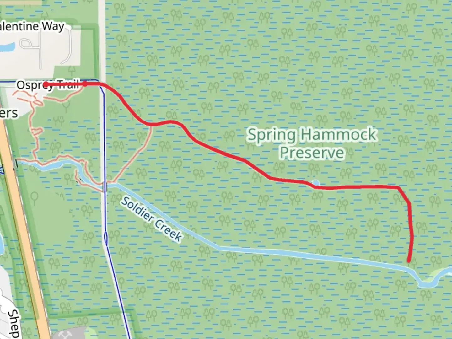 An image depicting the trail Osprey Trail and its surrounding area.