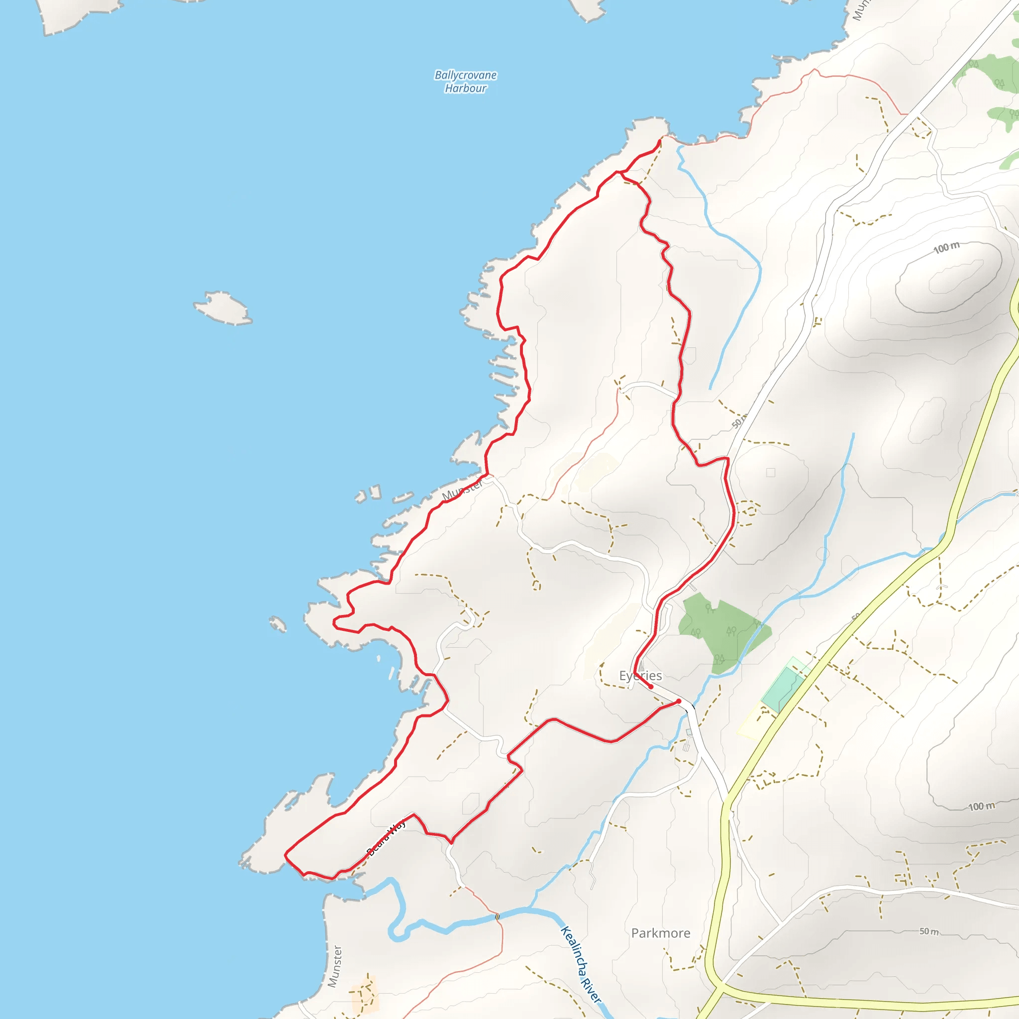 Eyeries - Coastguard Station Loop mobile static map