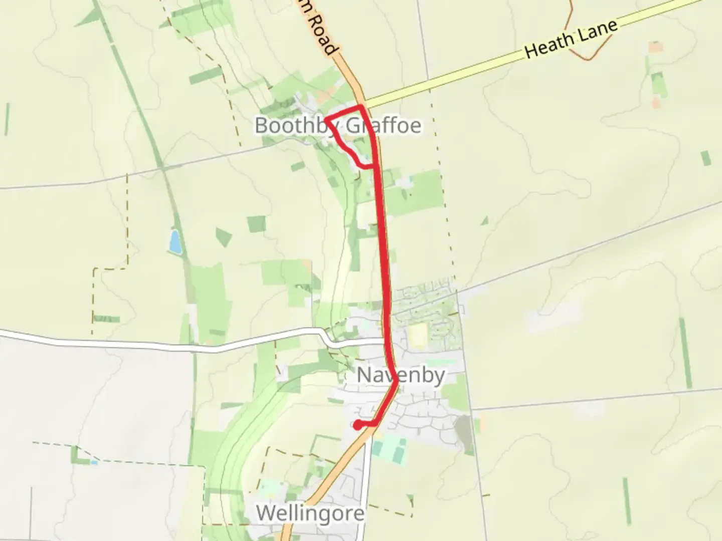 An image depicting the trail Boothby Graffoe Walk and its surrounding area.
