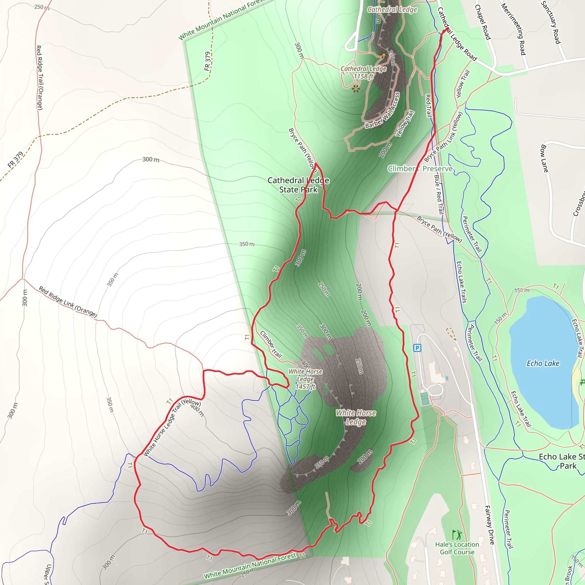 Whitehorse Ledge Loop Trail mobile static map