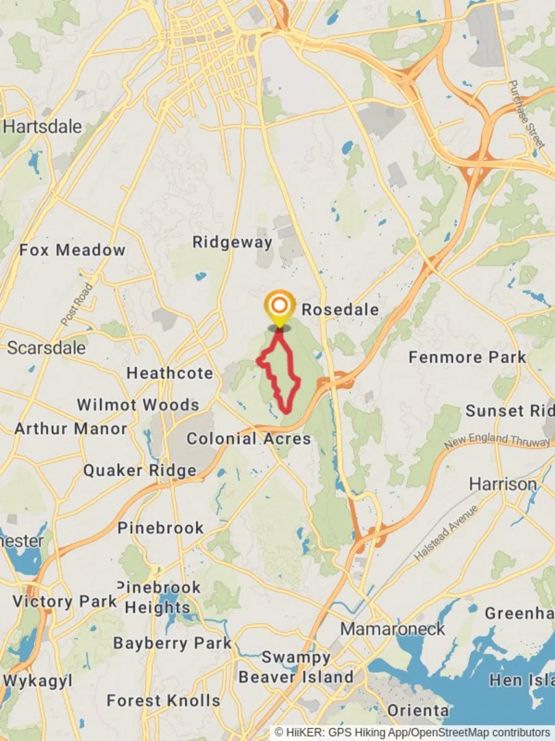 An image depicting the trail Saxon Woods Park Loop and its surrounding area.