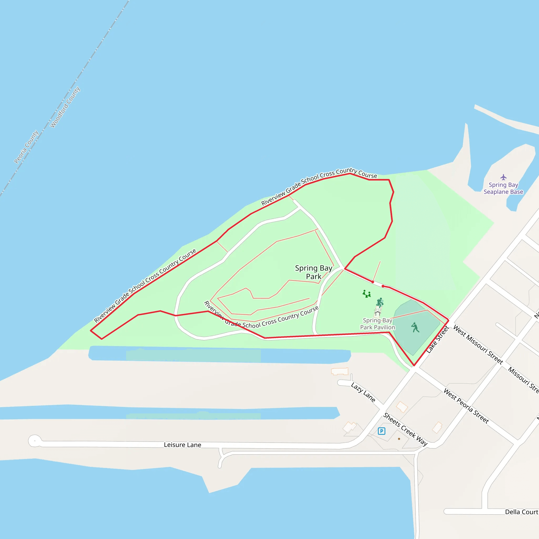 Spring Bay Park Loop mobile static map