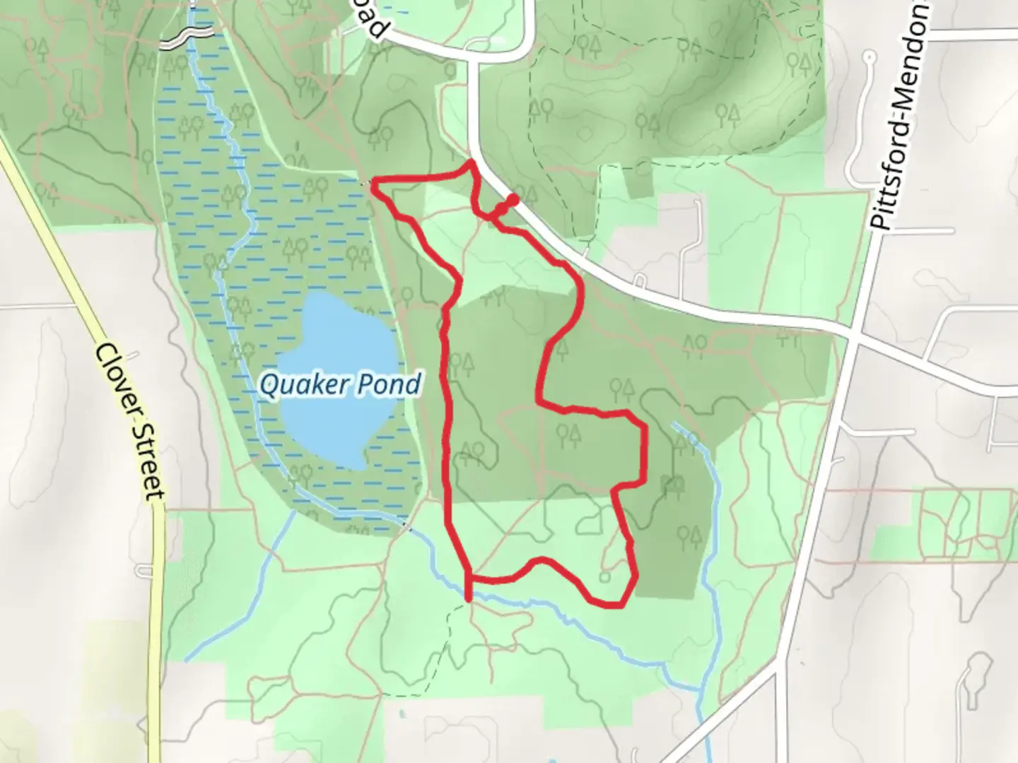 An image depicting the trail Southern Meadow Loop and its surrounding area.