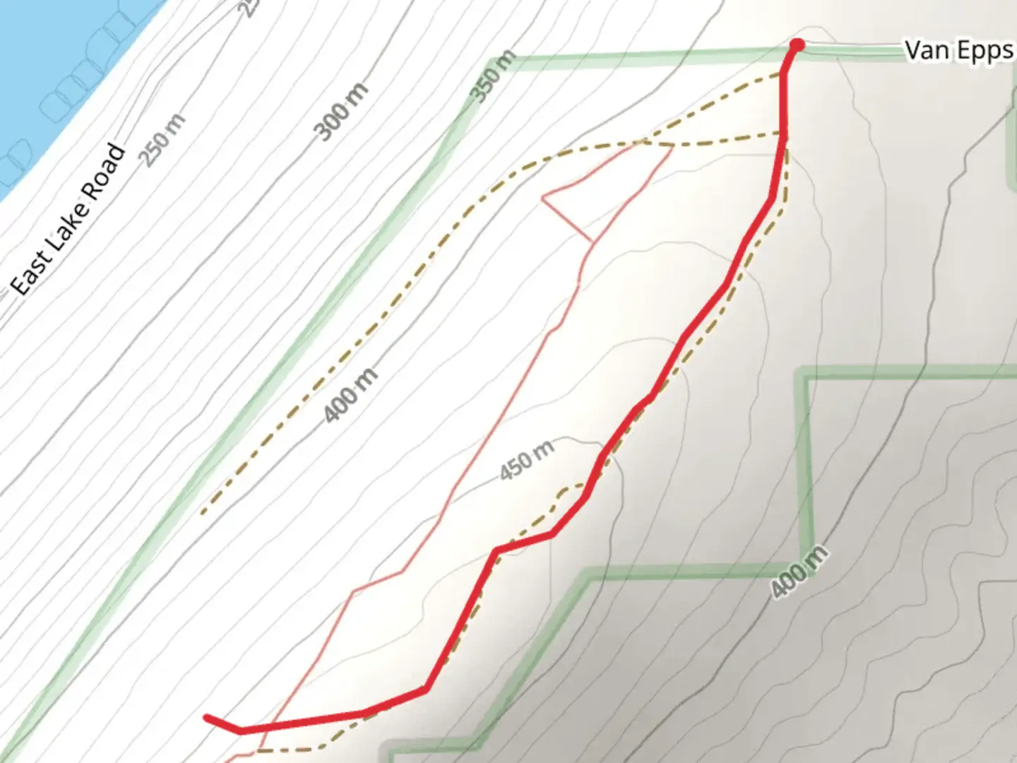 An image depicting the trail Bare Hill and its surrounding area.