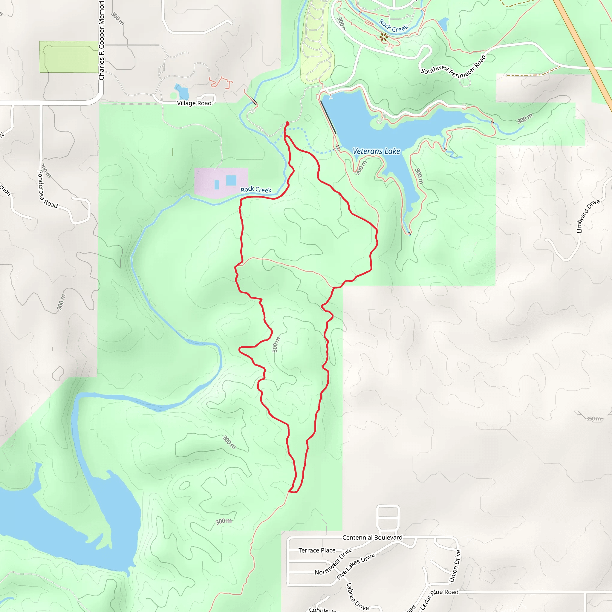 Rock Creek Loop Trail 1 and 3 mobile static map