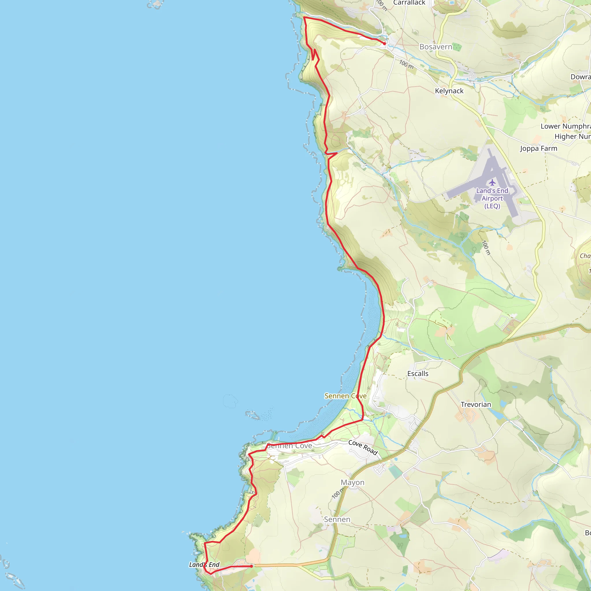 Lands End Youth Hostel - Sennen Cove and Land's End mobile static map