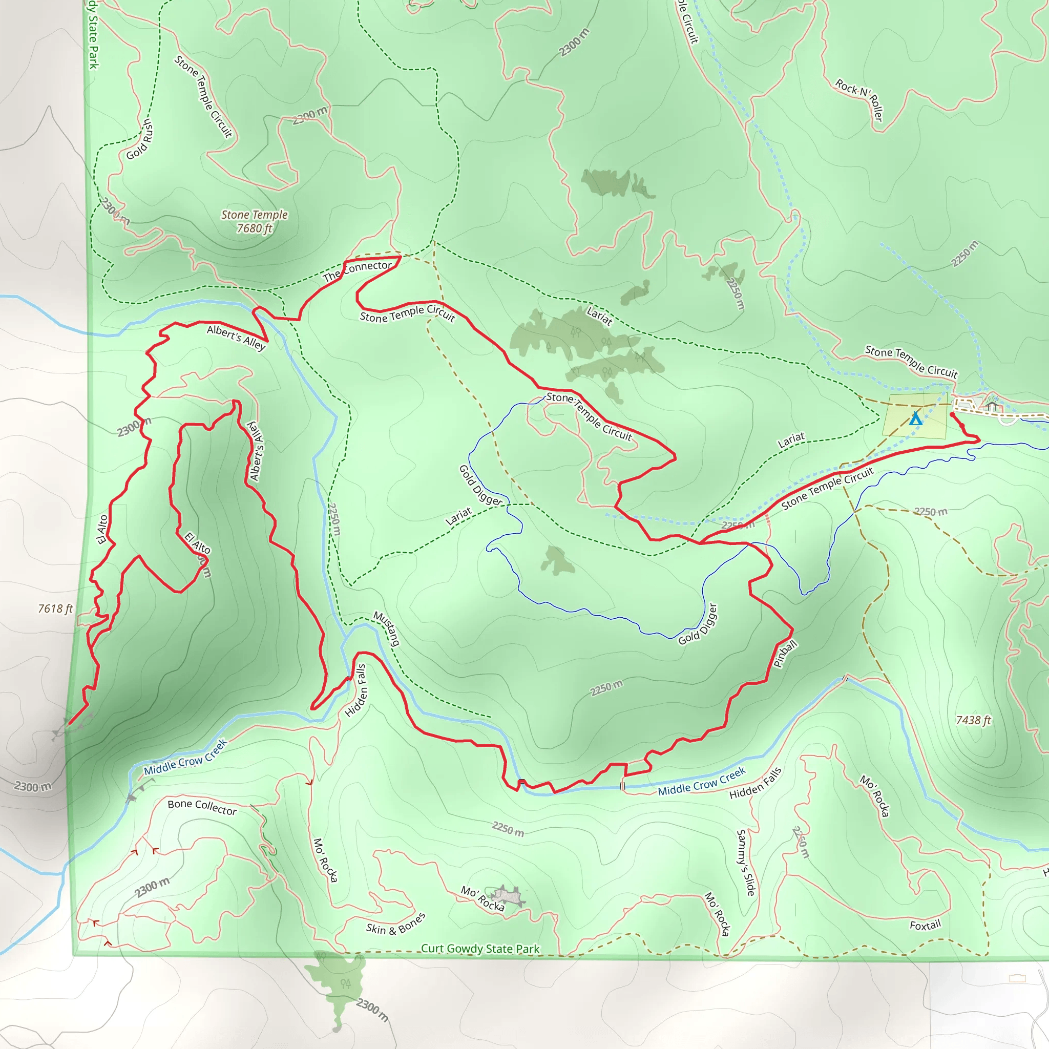 EL Alto and Stone Temple Circuit Loop mobile static map