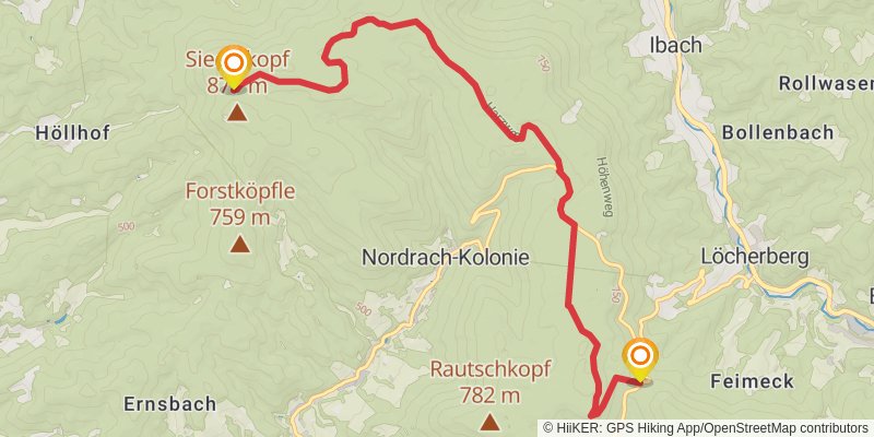 Renchtalsteig alt 1 Map