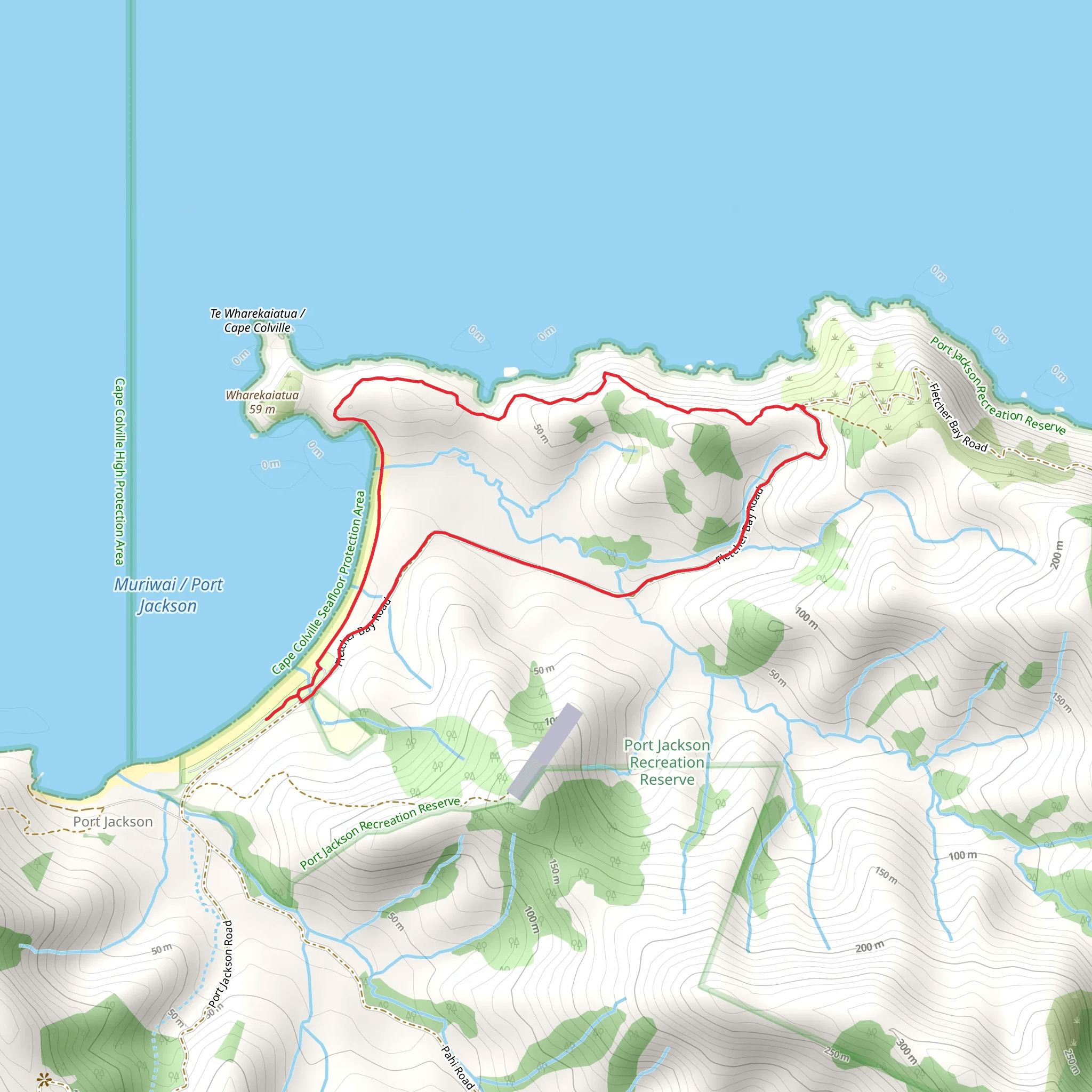 Muriwai Walk mobile static map