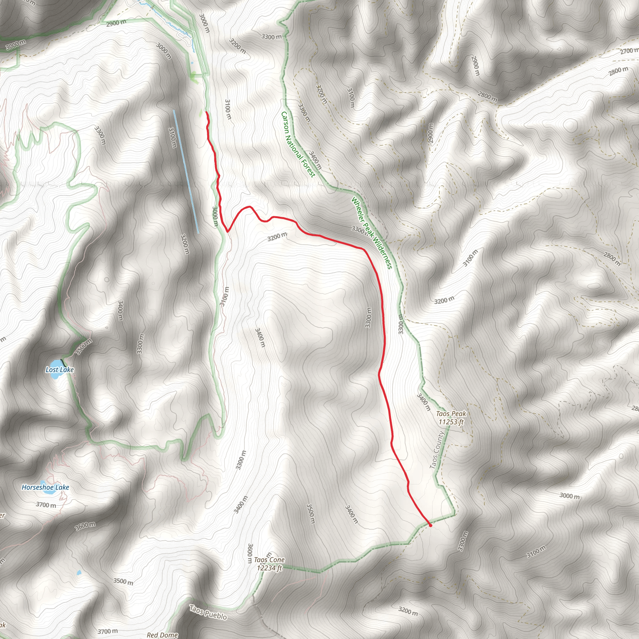 Sawmill Park Trail and East Fork Trail mobile static map