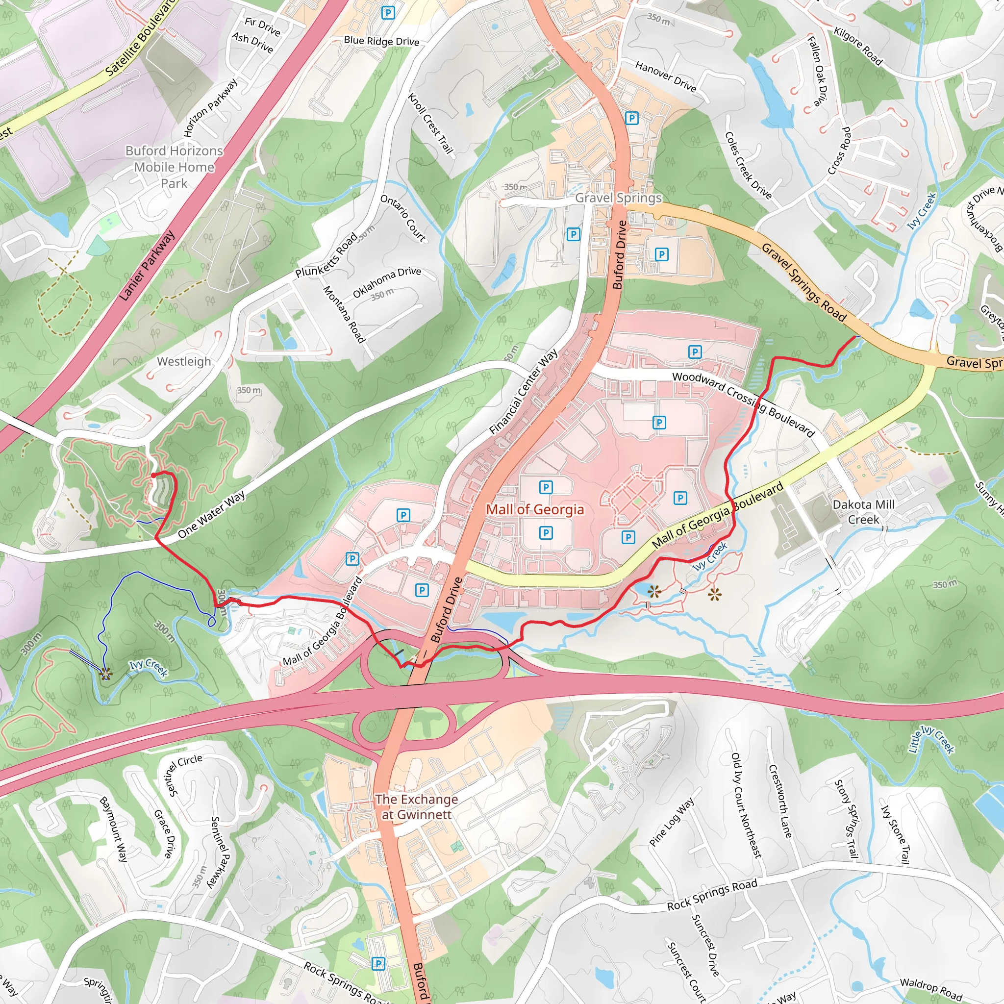 Ivy Creek Greenway mobile static map