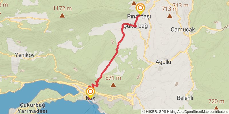 Lycian Way stage 11 Map