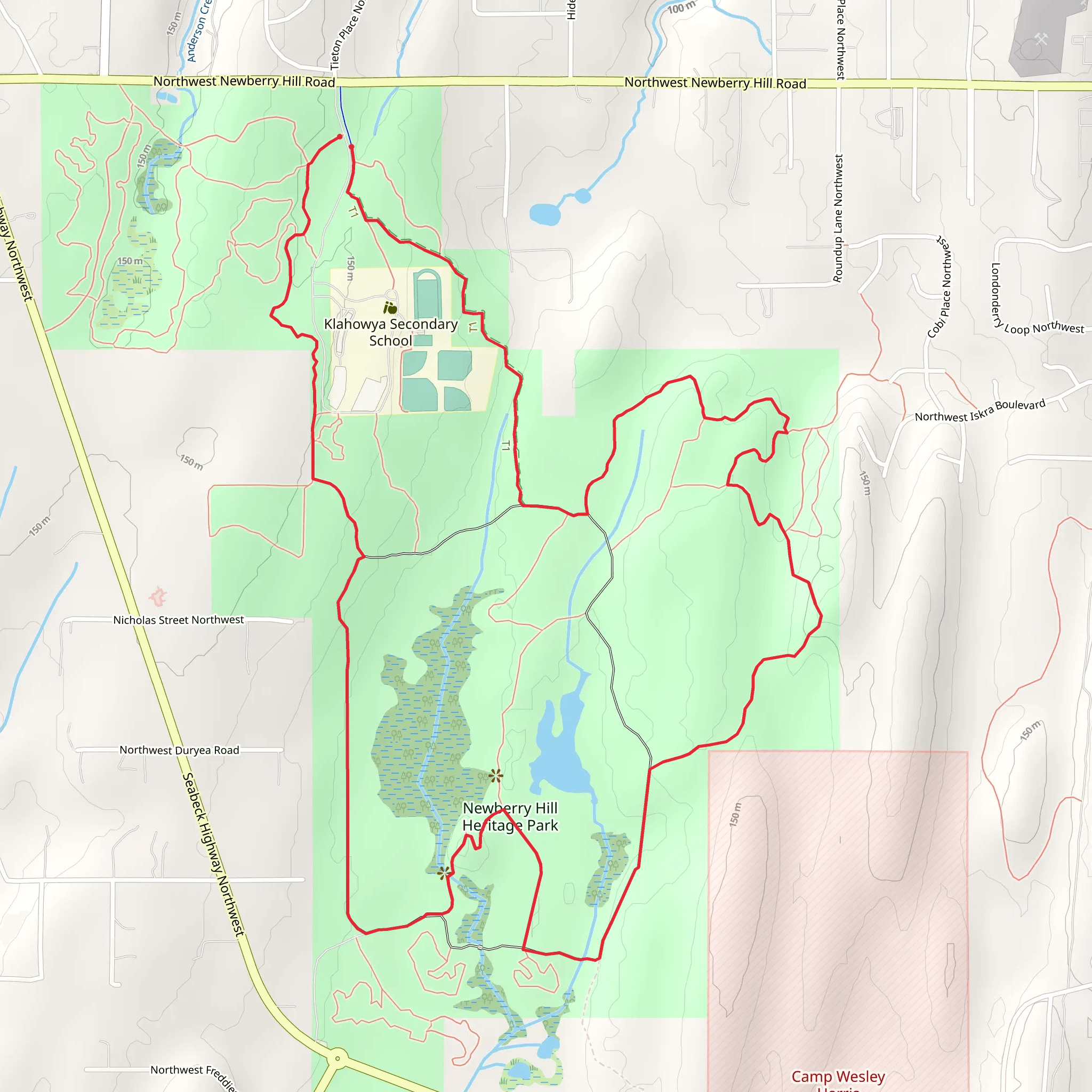 Newberry Hill Heritage Park Loop mobile static map