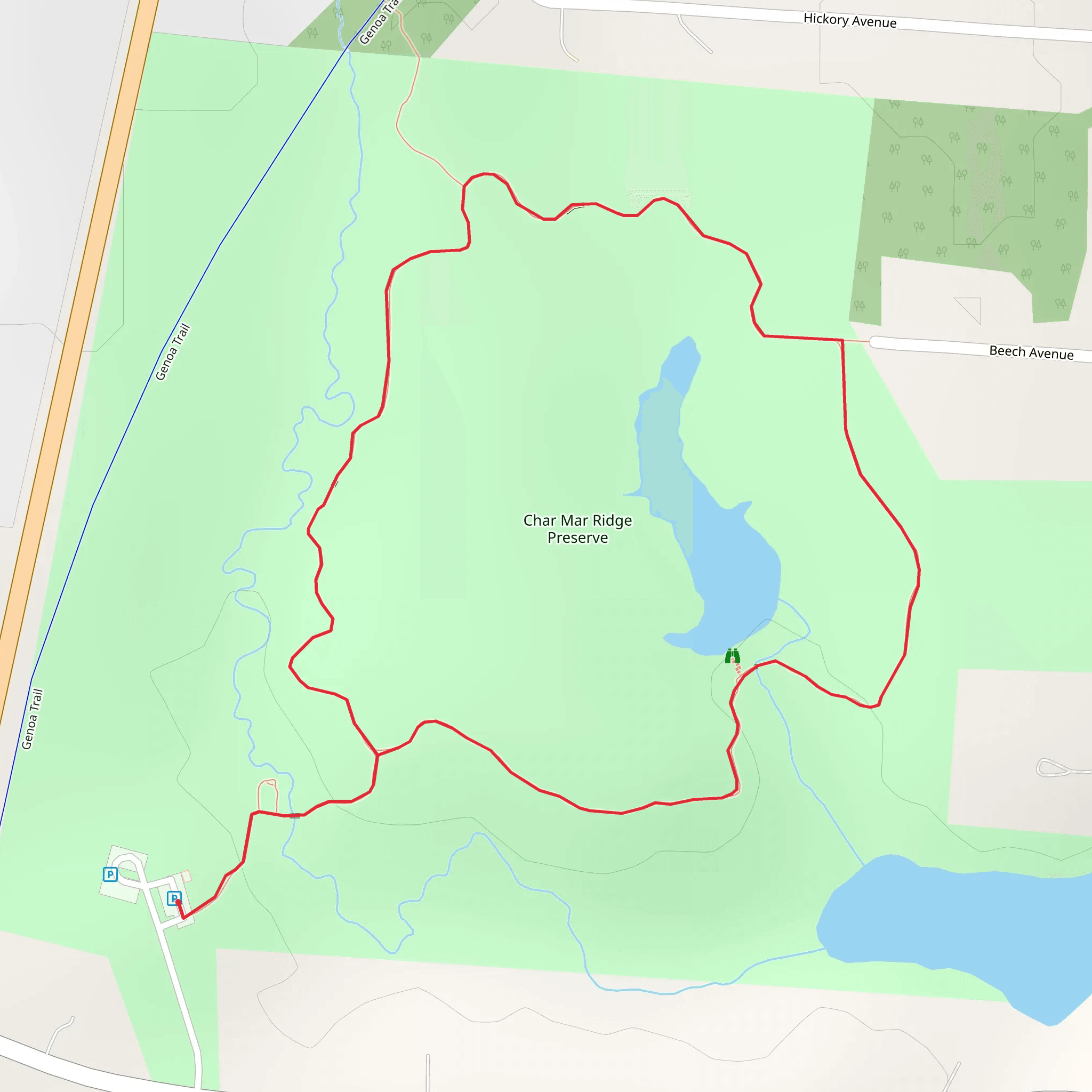 Char Mar Ridge Preserve Loop mobile static map