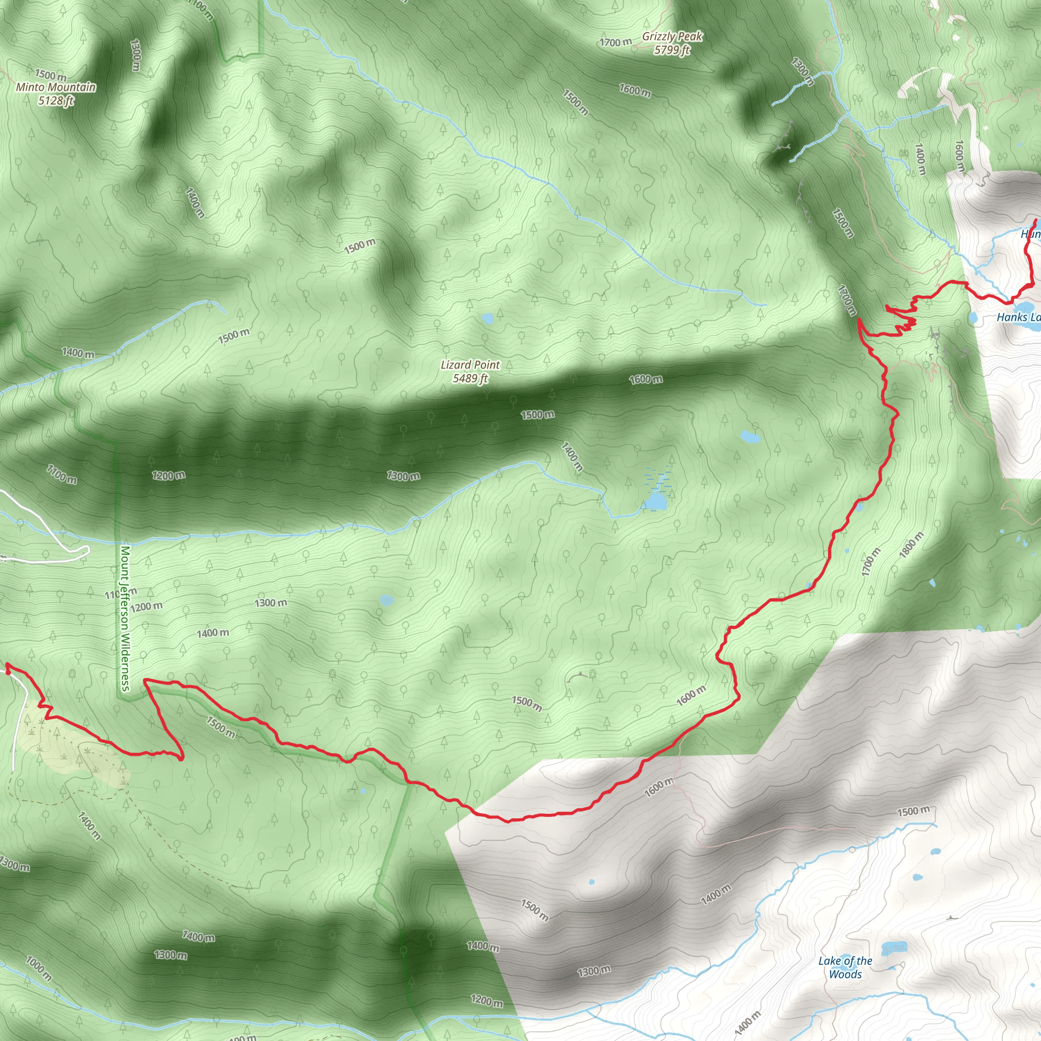 Hunts Cove via Bingham Ridge Trail mobile static map