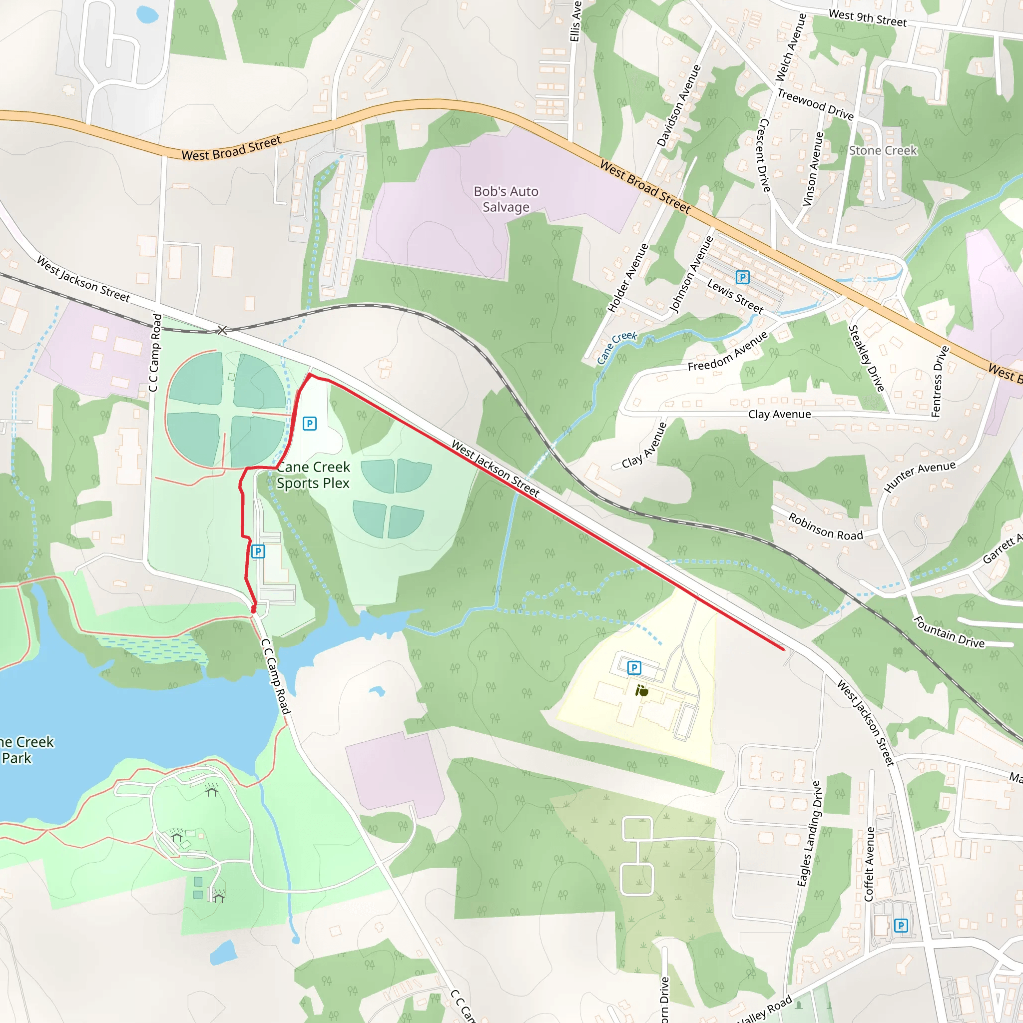 Cane Creek Sports Plex mobile static map