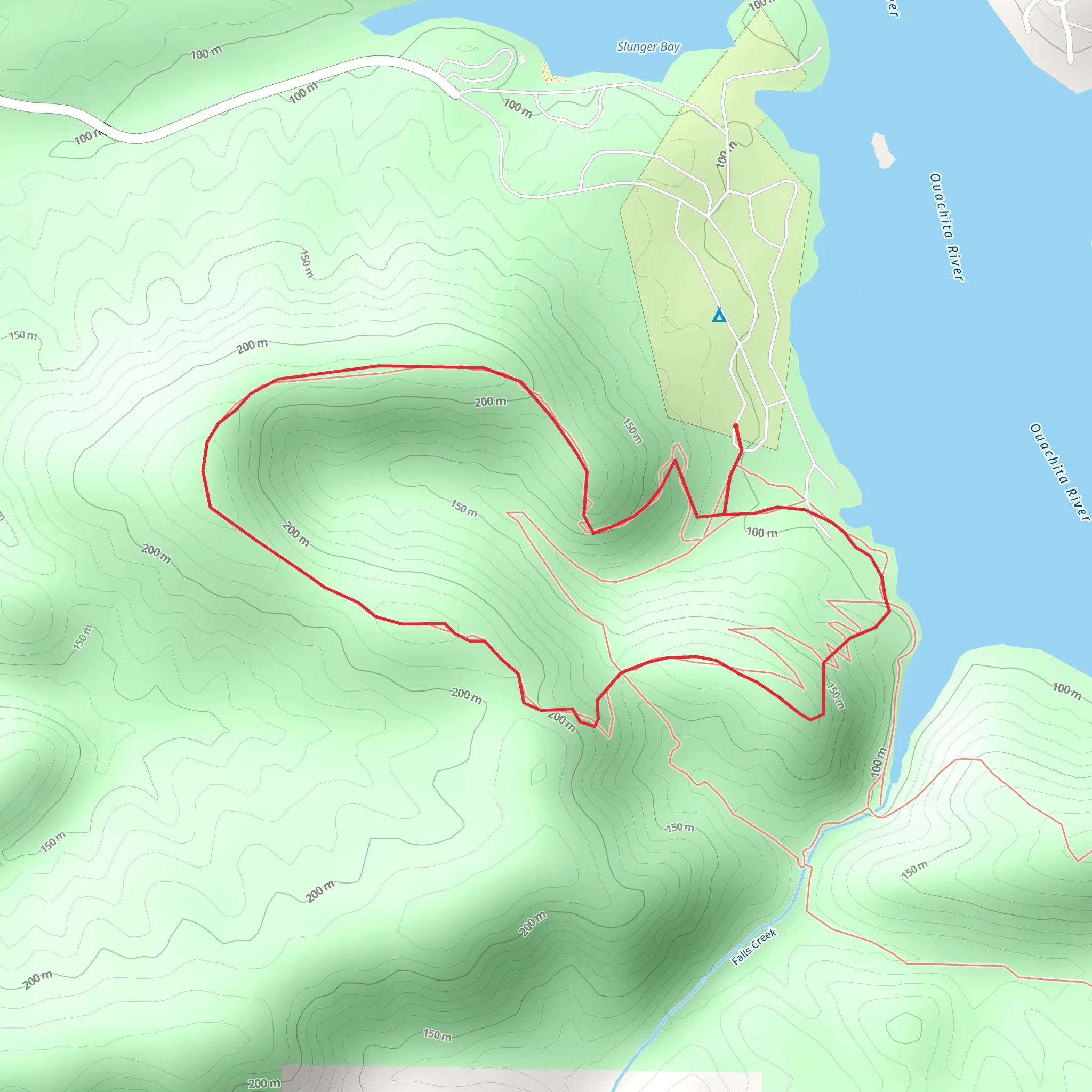 Lake Catherine State Park Loop mobile static map